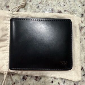 Black Ashland Leather Wallet Cardavon Shell